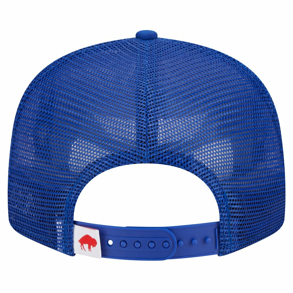 Buffalo Bills New Era Throwback Main Trucker 9FIFTY Snapback Hat Royal | NFL