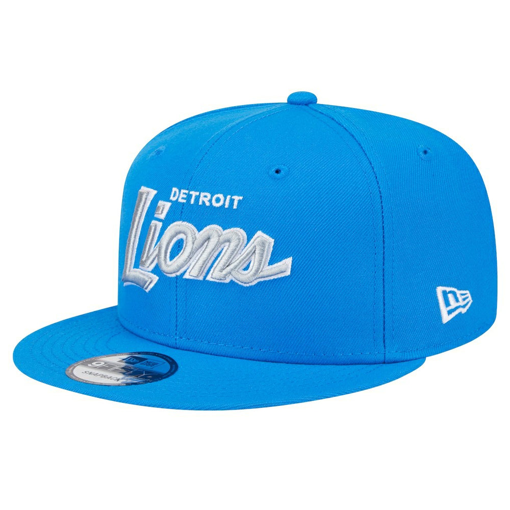 Detroit Lions New Era Main Script 9FIFTY Snapback Hat Blue | NFL