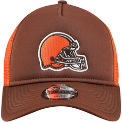 Cleveland Browns New Era Youth A-Frame 9FORTY Trucker Adjustable Hat Brown | NFL