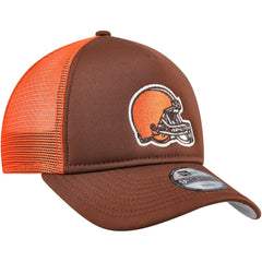 Cleveland Browns New Era Youth A-Frame 9FORTY Trucker Adjustable Hat Brown | NFL