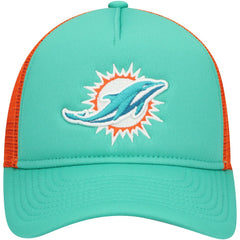 Miami Dolphins New Era Youth A-Frame 9FORTY Trucker Adjustable Hat Aqua | NFL