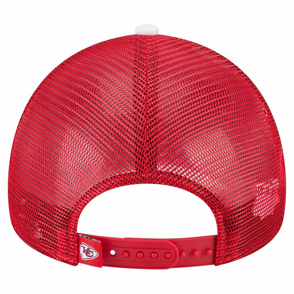 Kansas City Chiefs New Era Youth Sport Night Color Block 9FORTY A-Frame Trucker Adjustable Hat Red | NFL