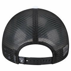 Las Vegas Raiders New Era Youth Sport Night Color Block 9FORTY A-Frame Trucker Adjustable Hat Black | NFL