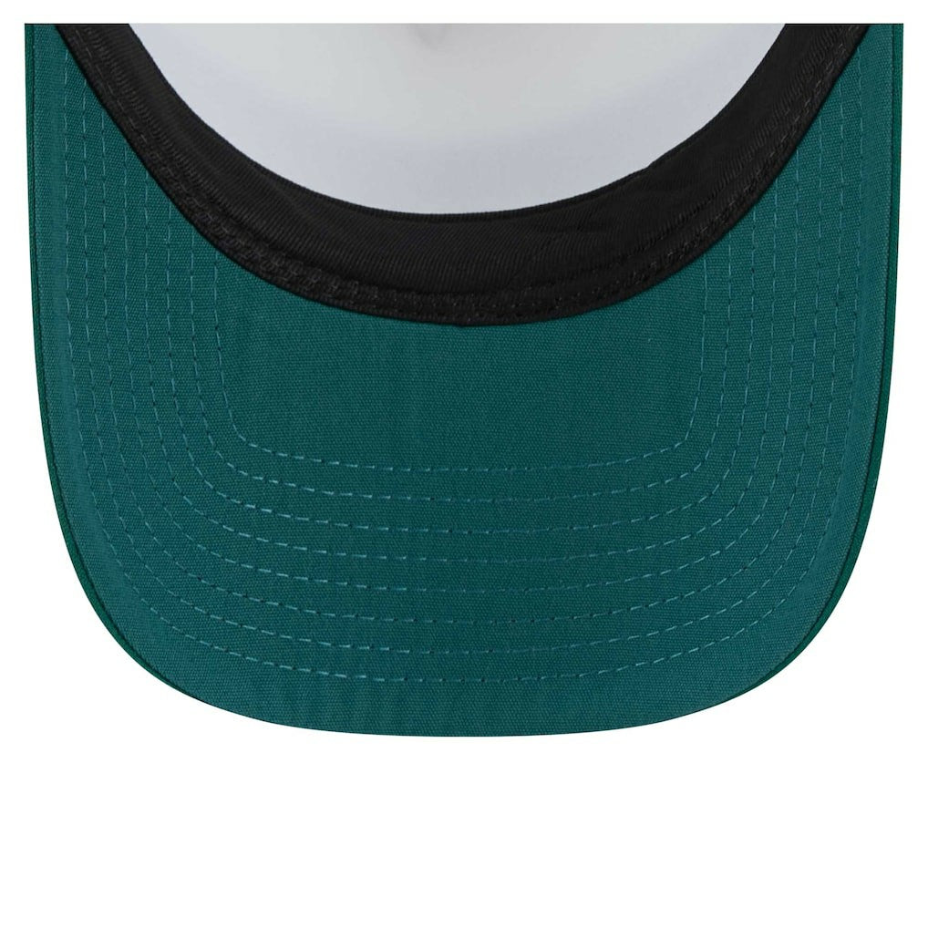 Philadelphia Eagles New Era Youth Sport Night Color Block 9FORTY A-Frame Trucker Adjustable Hat Midnight Green | NFL