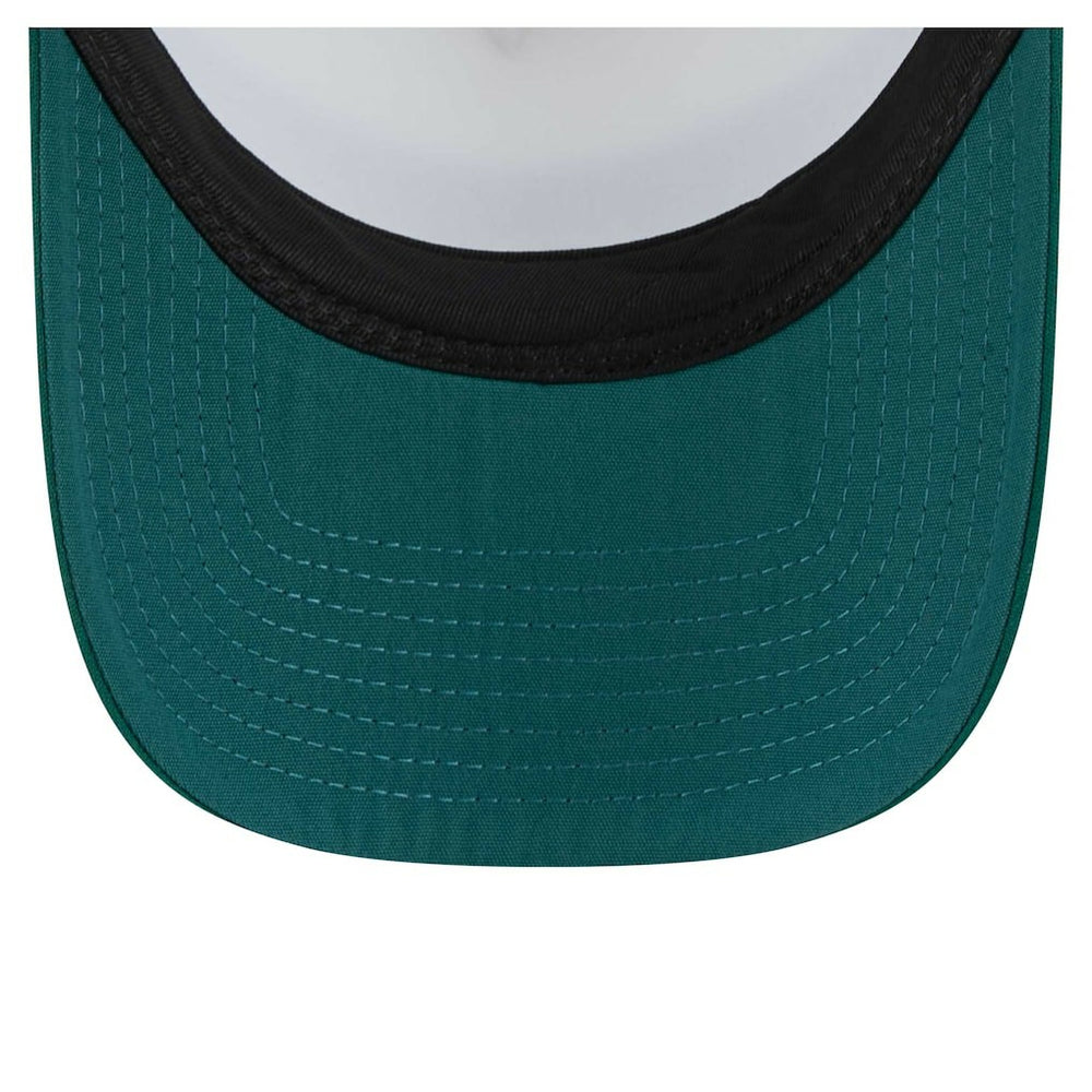 Philadelphia Eagles New Era Youth Sport Night Color Block 9FORTY A-Frame Trucker Adjustable Hat Midnight Green | NFL