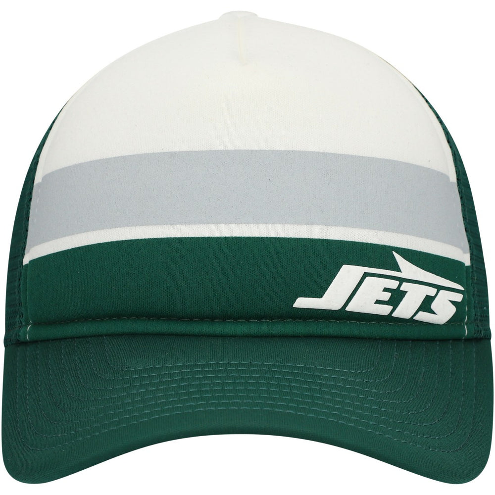New York Jets New Era Youth Sport Night Color Block 9FORTY A-Frame Trucker Adjustable Hat Green | NFL
