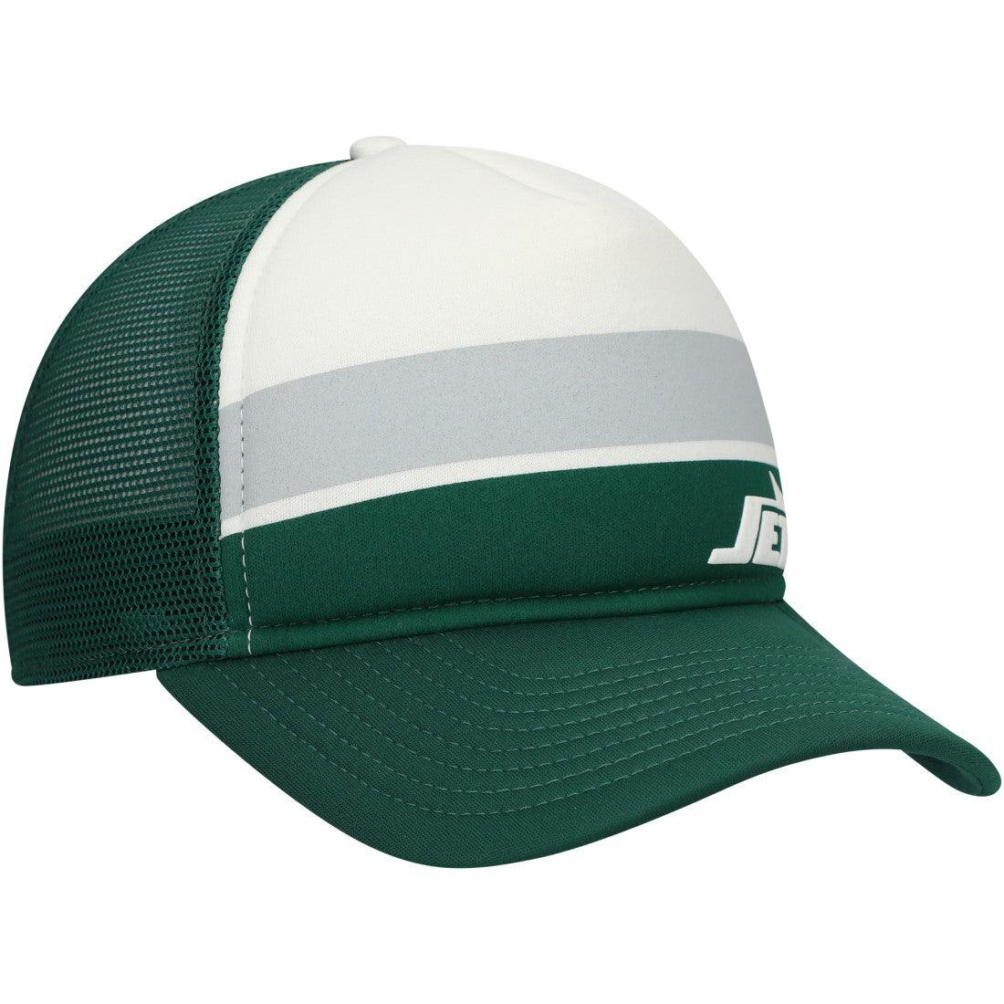 New York Jets New Era Youth Sport Night Color Block 9FORTY A-Frame Trucker Adjustable Hat Green | NFL