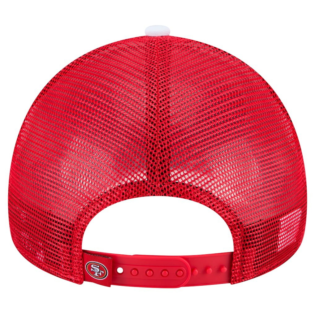 San Francisco 49ers New Era Youth Sport Night Color Block 9FORTY A-Frame Trucker Adjustable Hat Scarlet | NFL
