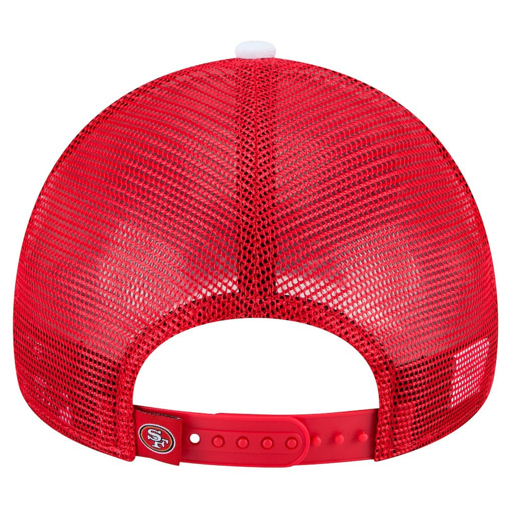 San Francisco 49ers New Era Youth Sport Night Color Block 9FORTY A-Frame Trucker Adjustable Hat Scarlet | NFL