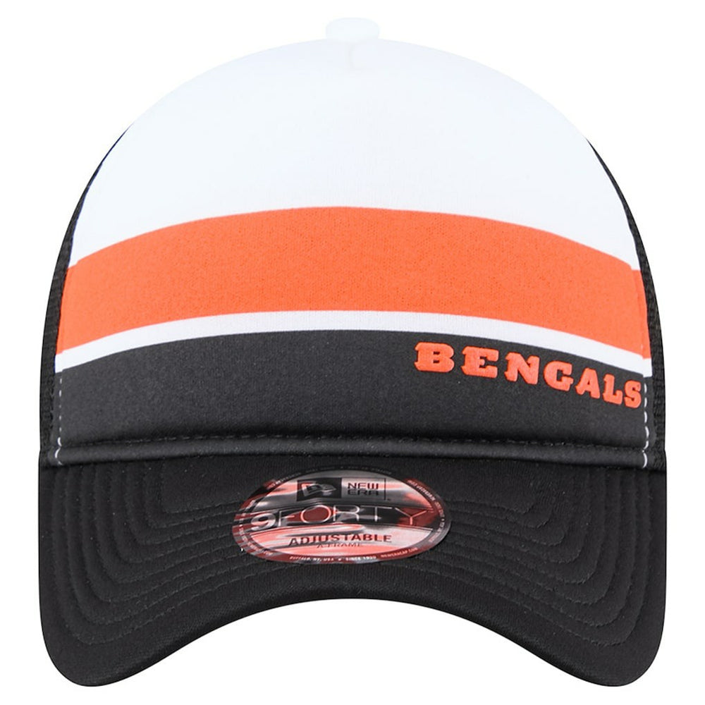 Cincinnati Bengals New Era Preschool Sport Night Color Block 9FORTY A-Frame Trucker Adjustable Hat Black | NFL