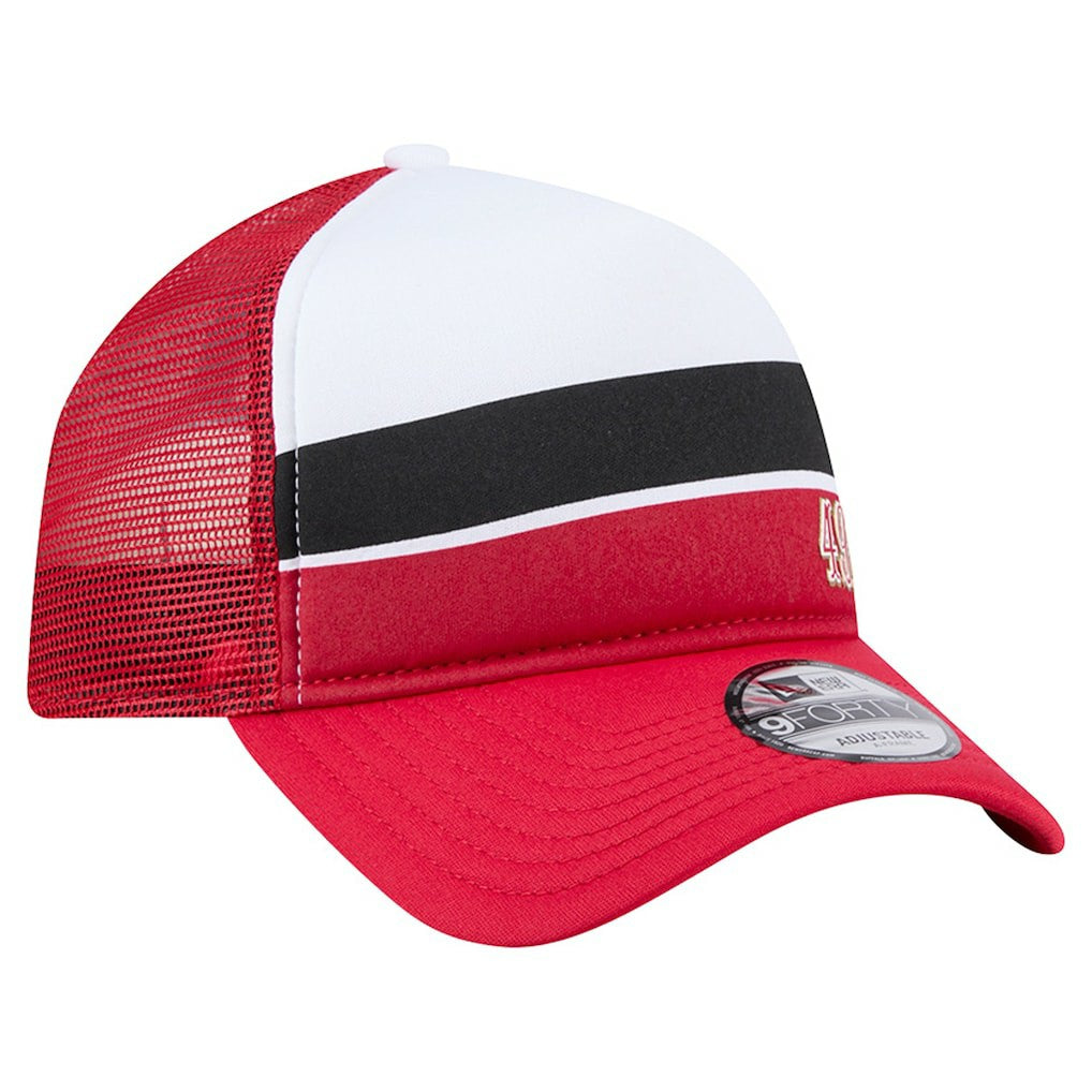San Francisco 49ers New Era Preschool Sport Night Color Block 9FORTY A-Frame Trucker Adjustable Hat Scarlet | NFL