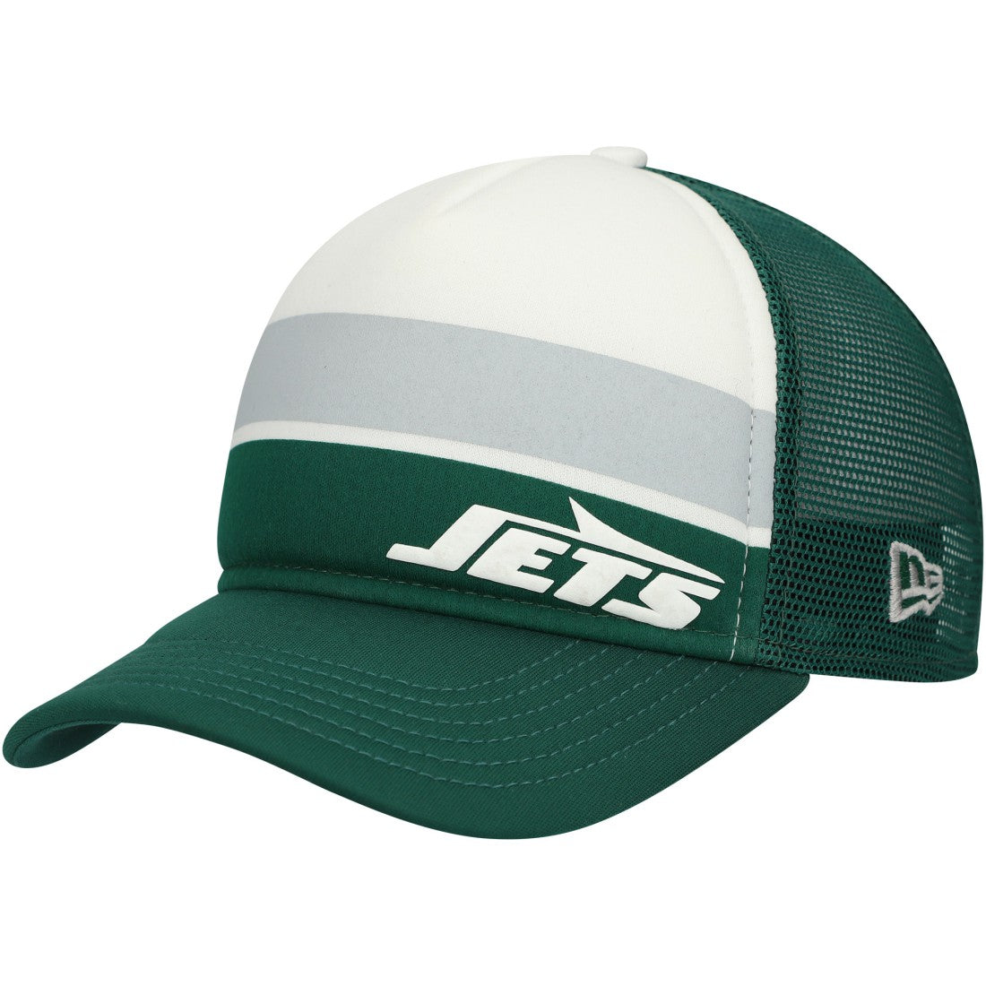 New York Jets New Era Preschool Sport Night Color Block 9FORTY A-Frame Trucker Adjustable Hat Green | NFL