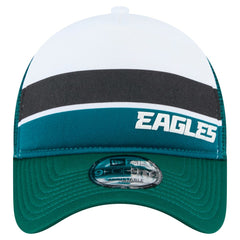 Philadelphia Eagles New Era Preschool Sport Night Color Block 9FORTY A-Frame Trucker Adjustable Hat Midnight Green | NFL
