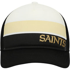New Orleans Saints New Era Preschool Sport Night Color Block 9FORTY A-Frame Trucker Adjustable Hat Black | NFL