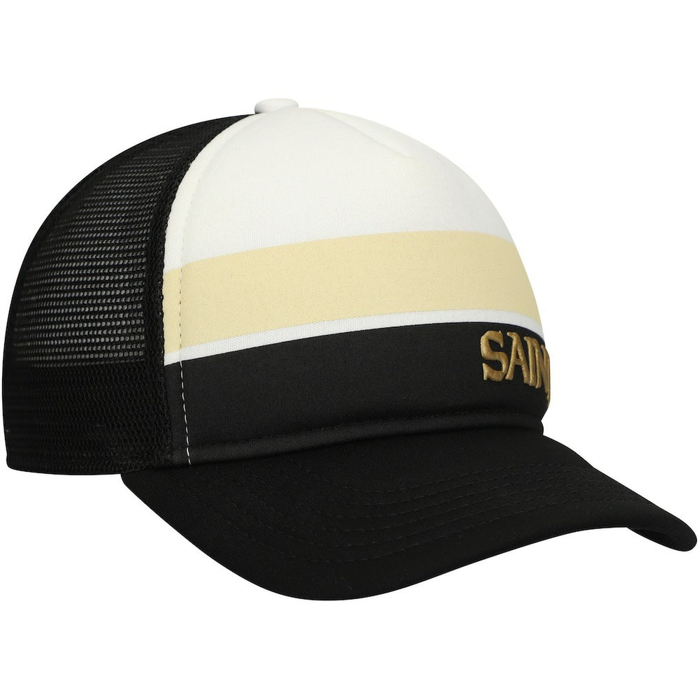 New Orleans Saints New Era Preschool Sport Night Color Block 9FORTY A-Frame Trucker Adjustable Hat Black | NFL