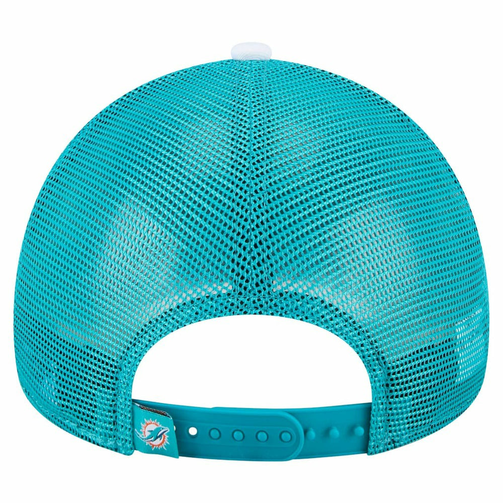 Miami Dolphins New Era Preschool Sport Night Color Block 9FORTY A-Frame Trucker Adjustable Hat Aqua | NFL