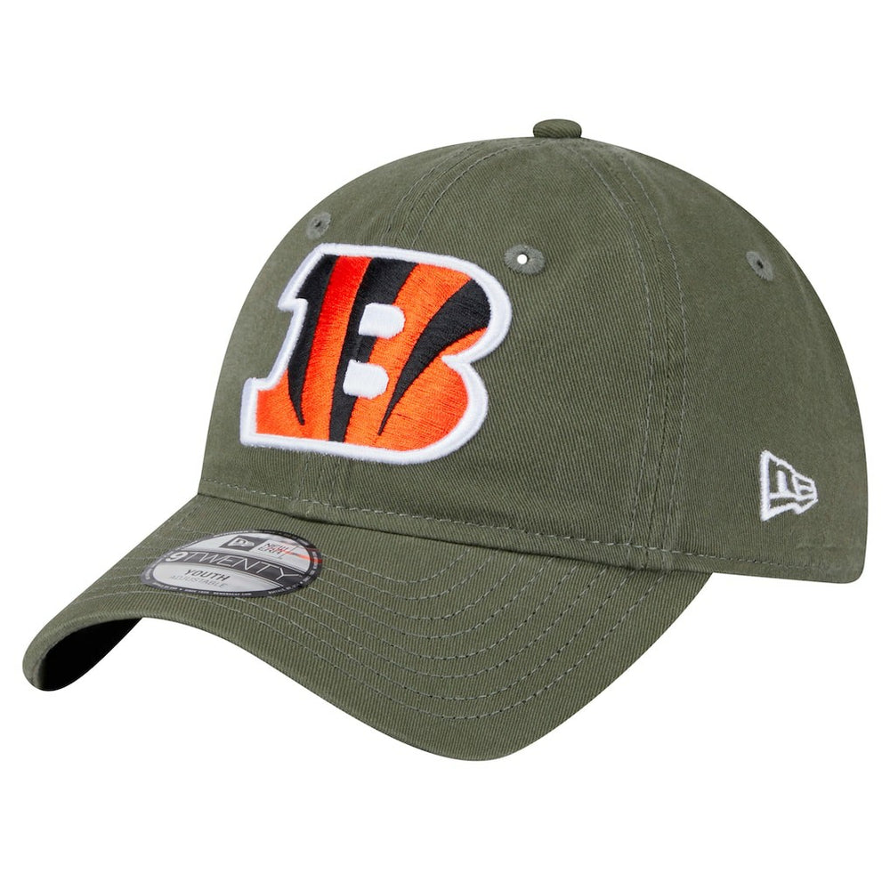Cincinnati Bengals New Era Youth Main 9TWENTY Adjustable Hat Olive | NFL