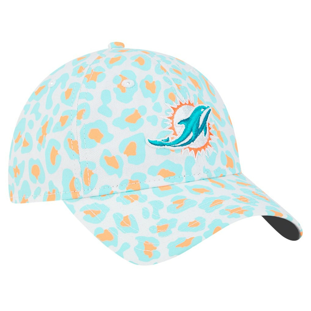 Miami Dolphins New Era Preschool Active Leopard 9TWENTY Adjustable Hat White | NFL