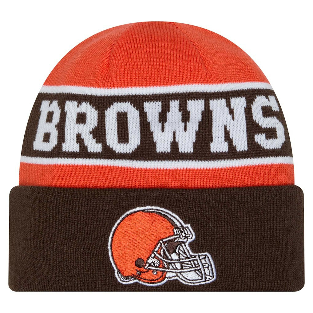 Cleveland Browns New Era Youth Active Reversible Cuffed Knit Hat Brown | NFL