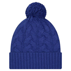 New York Giants New Era Girls Youth Cabled Cuffed Knit Hat with Pom Royal | NFL