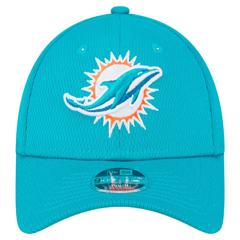 Miami Dolphins New Era Preschool Main 9FORTY Adjustable Hat Aqua | NFL