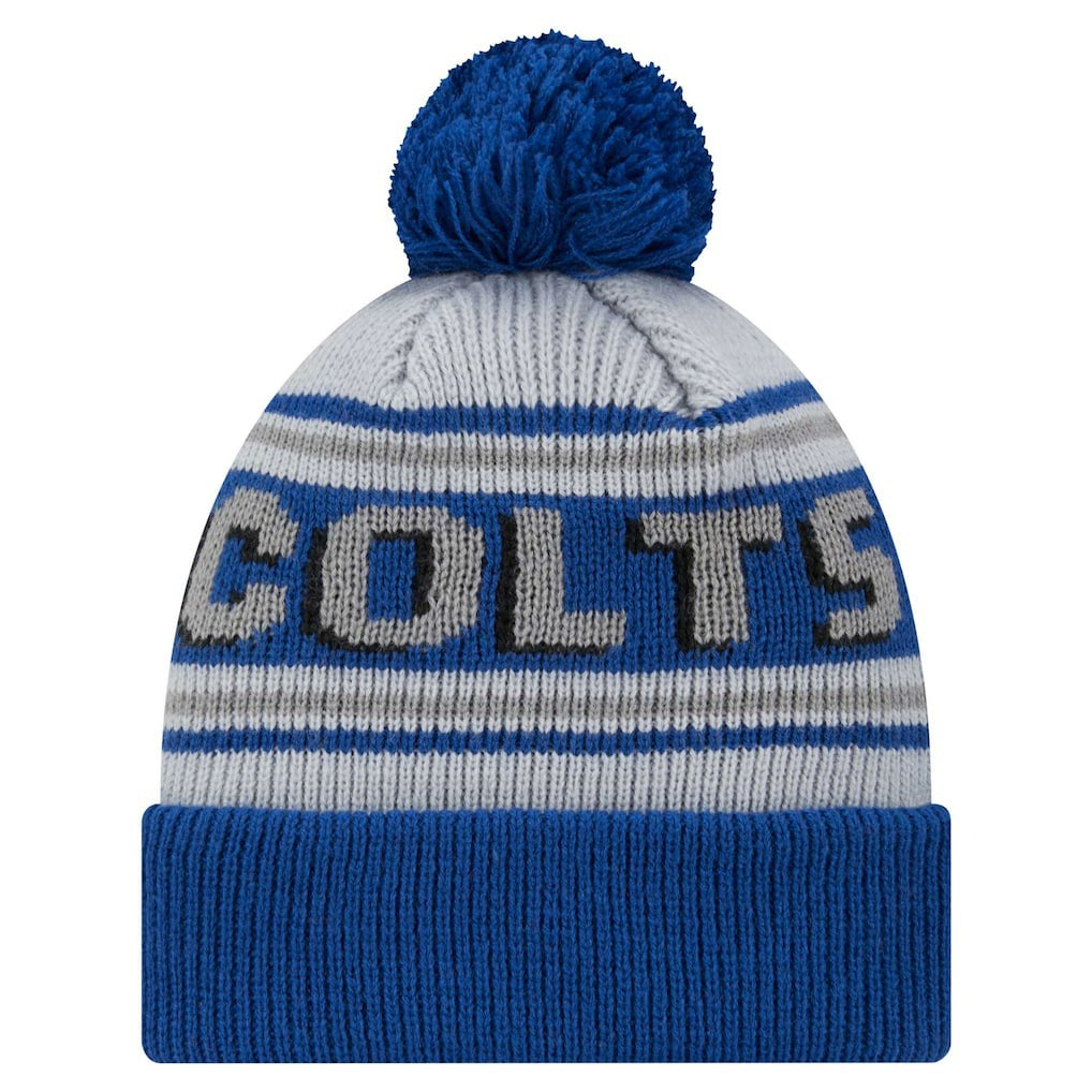 Indianapolis Colts New Era Youth Main Cuffed Knit Hat with Pom Royal | NFL