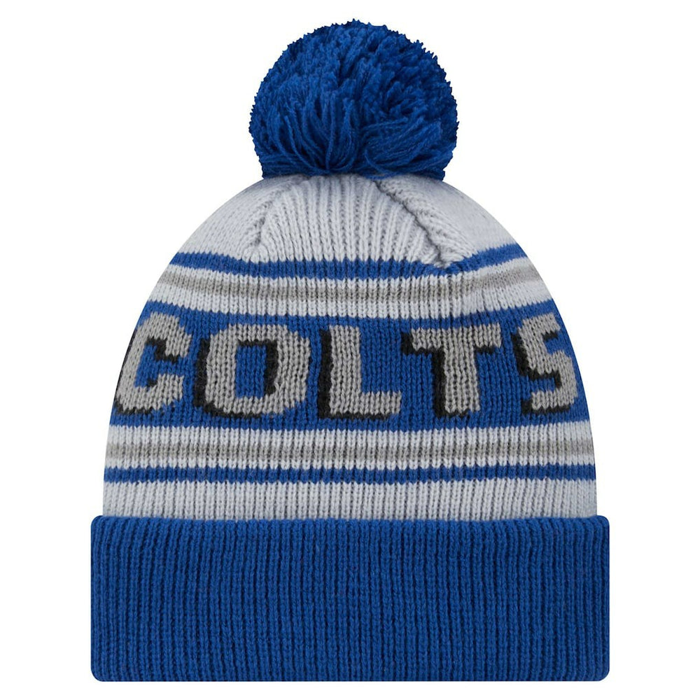 Indianapolis Colts New Era Youth Main Cuffed Knit Hat with Pom Royal | NFL