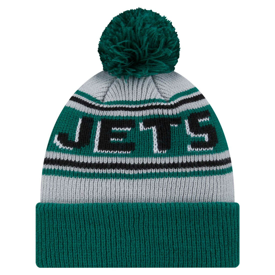 New York Jets New Era Youth Main Cuffed Knit Hat with Pom Green | NFL