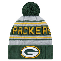 Green Bay Packers New Era Youth Main Cuffed Knit Hat with Pom Green | NFL