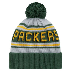 Green Bay Packers New Era Youth Main Cuffed Knit Hat with Pom Green | NFL