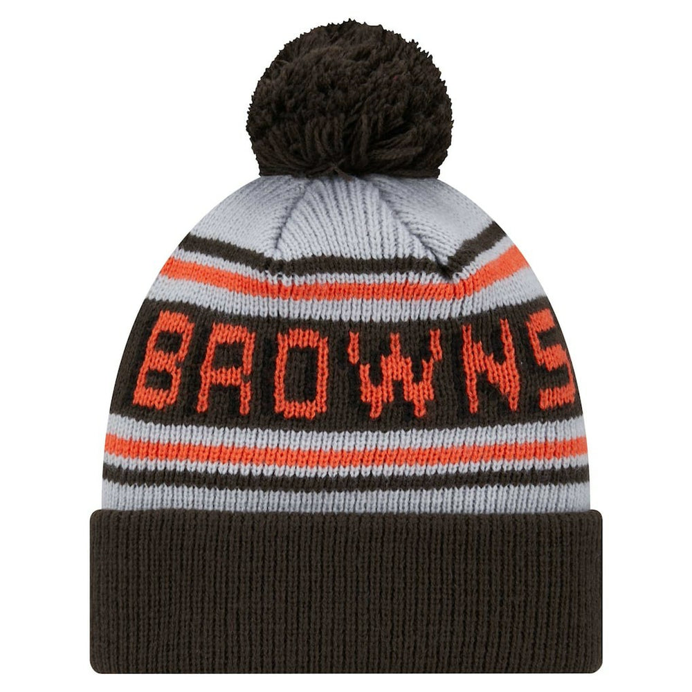 Cleveland Browns New Era Youth Main Cuffed Knit Hat with Pom Brown | NFL