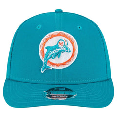 Miami Dolphins New Era Main Low Profile 9FIFTY Snapback Hat Aqua | NFL