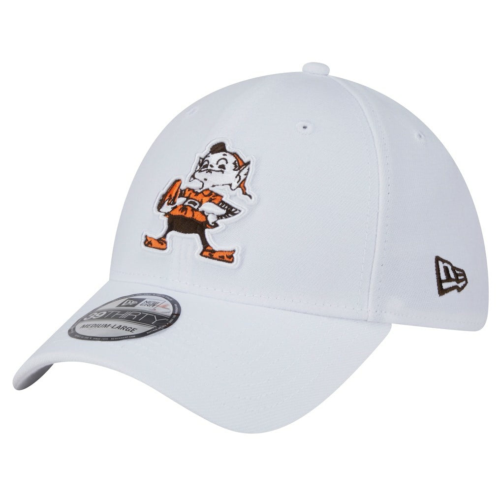 Cleveland Browns New Era Throwback 39THIRTY Flex Hat White | NFL