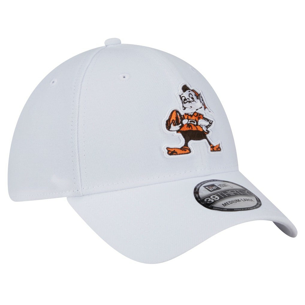 Cleveland Browns New Era Throwback 39THIRTY Flex Hat White | NFL