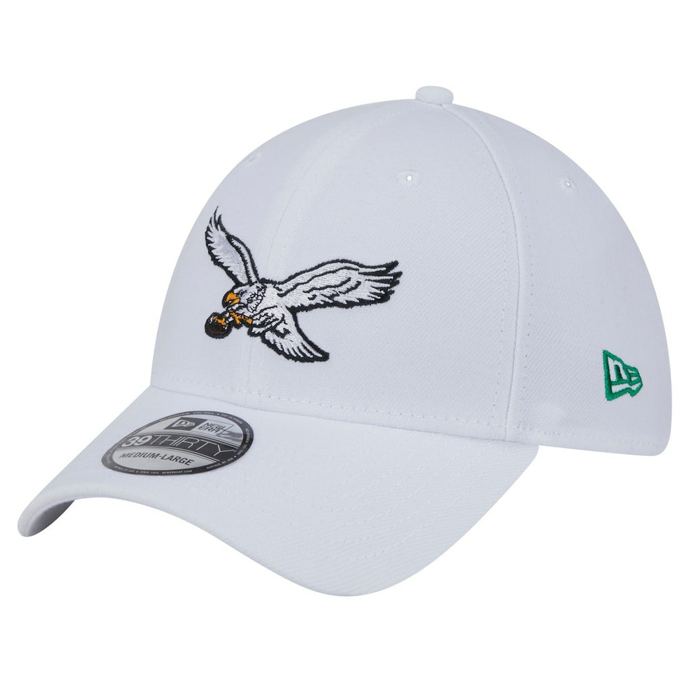 Philadelphia Eagles New Era Throwback 39THIRTY Flex Hat White | NFL
