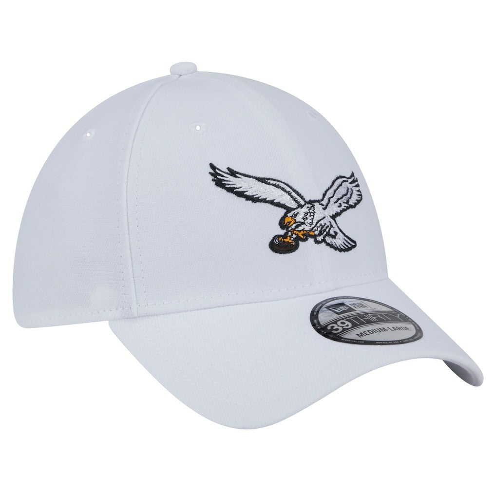Philadelphia Eagles New Era Throwback 39THIRTY Flex Hat White | NFL