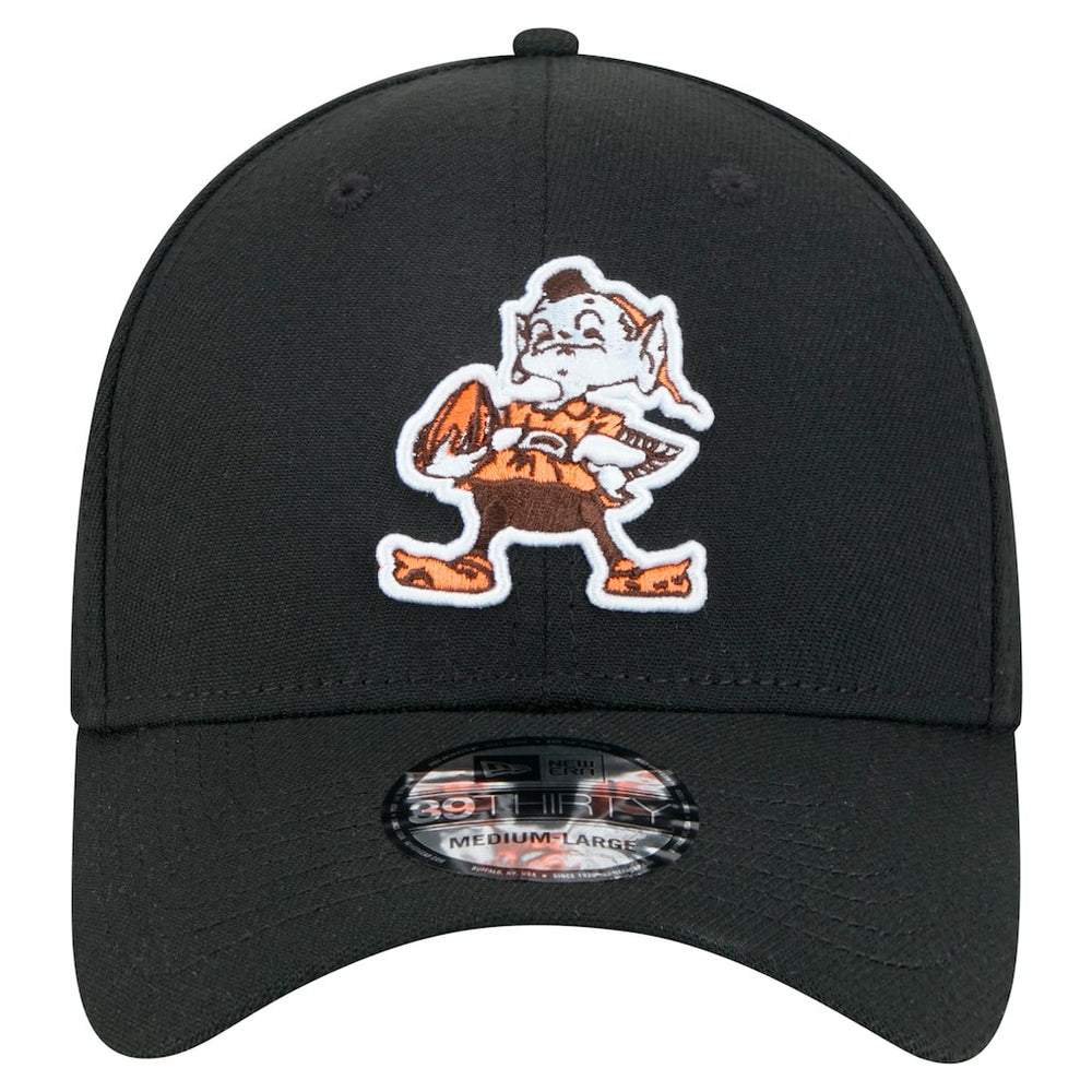 Cleveland Browns New Era Throwback Main 39THIRTY Flex Hat Black | NFL