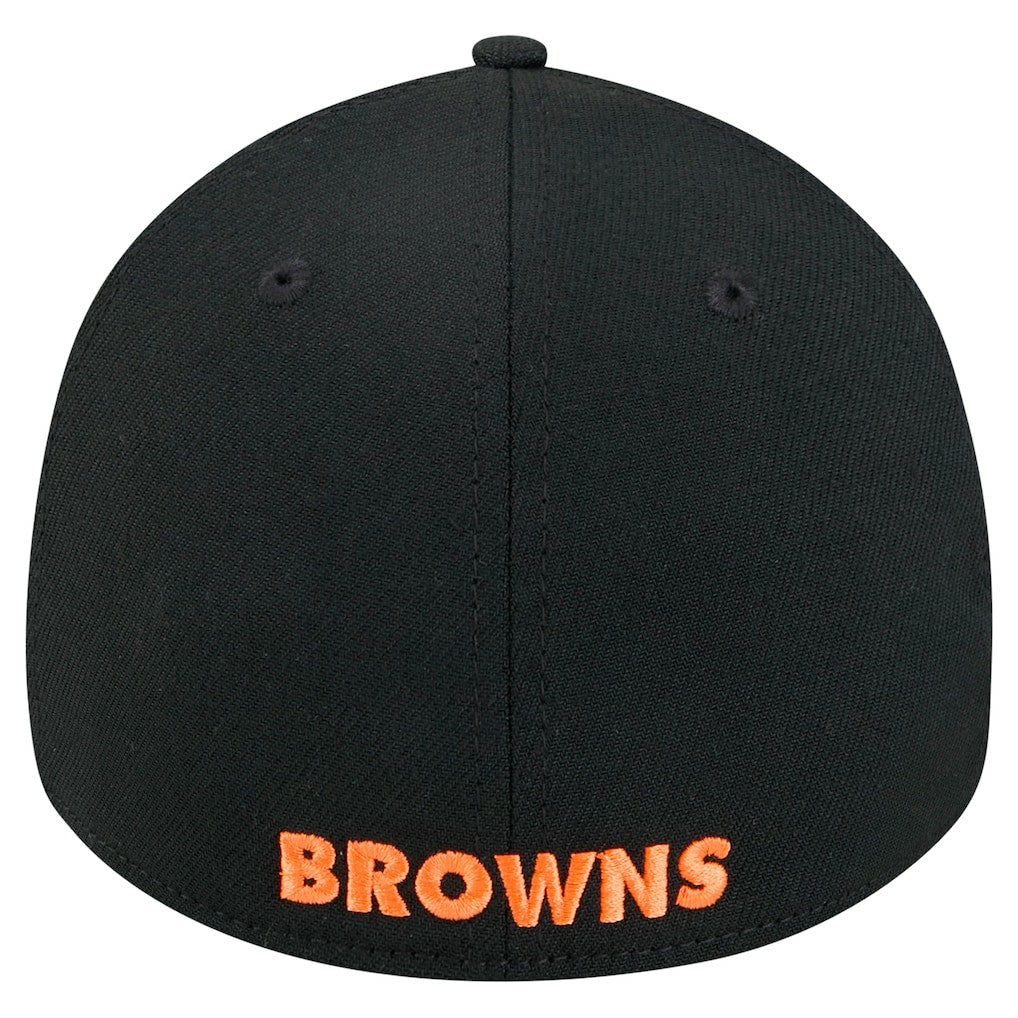 Cleveland Browns New Era Throwback Main 39THIRTY Flex Hat Black | NFL