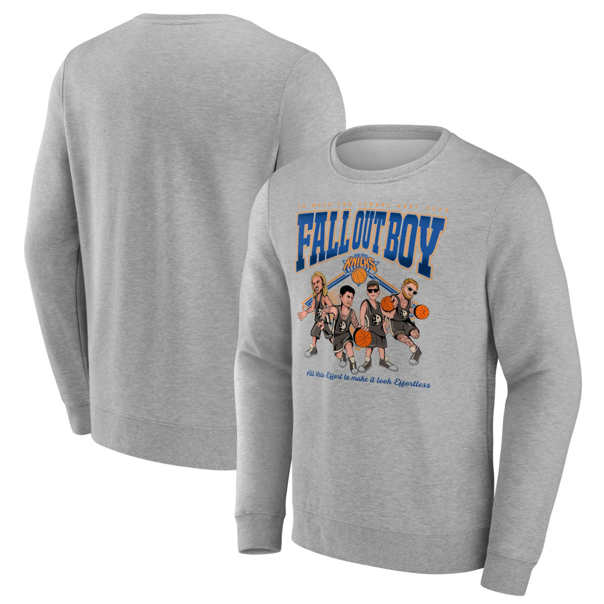 Fall Out Boy x New York Knicks So Much For (2our) Dust Fleece Pullover Sweatshirt Gray - NBA