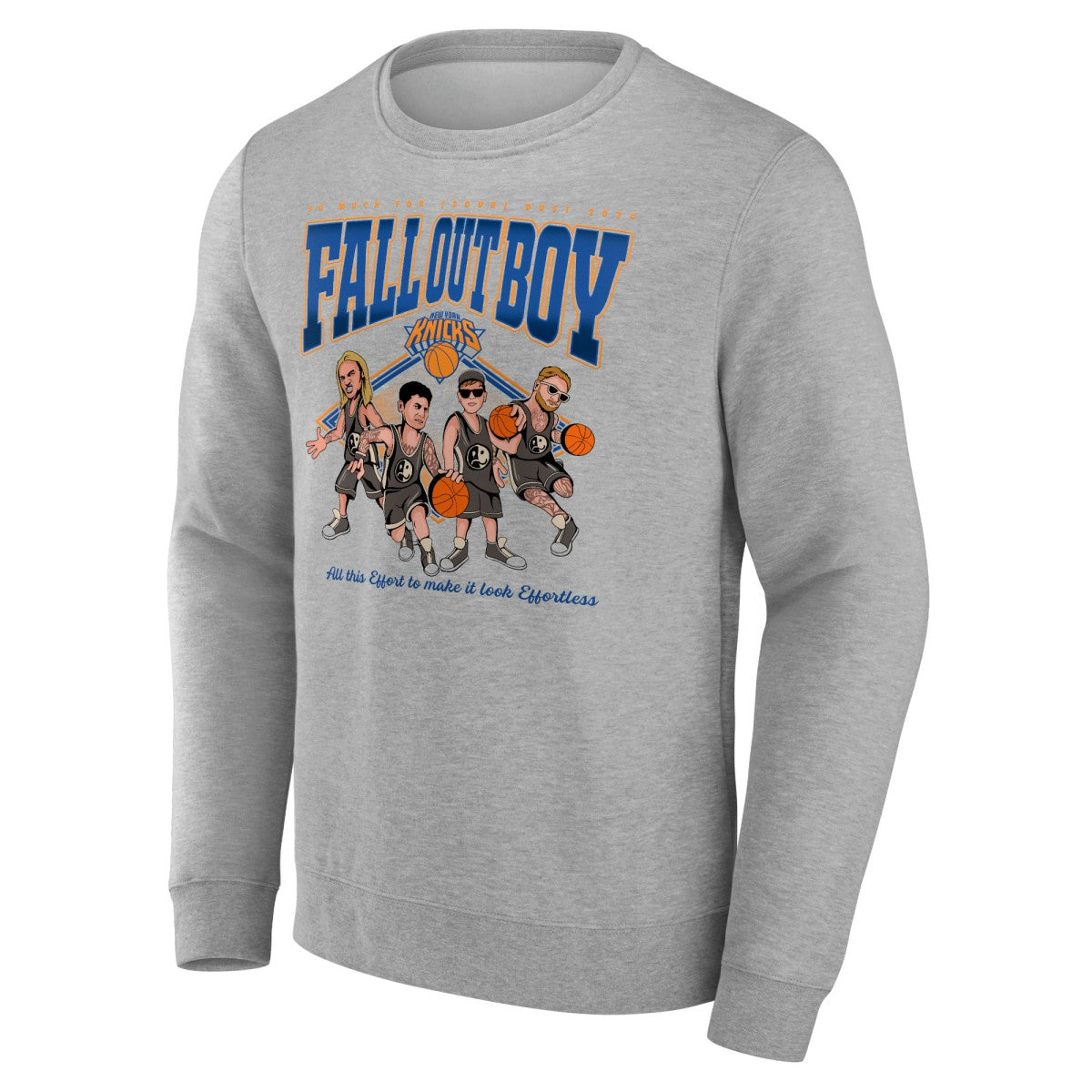 Fall Out Boy x New York Knicks So Much For (2our) Dust Fleece Pullover Sweatshirt Gray - NBA