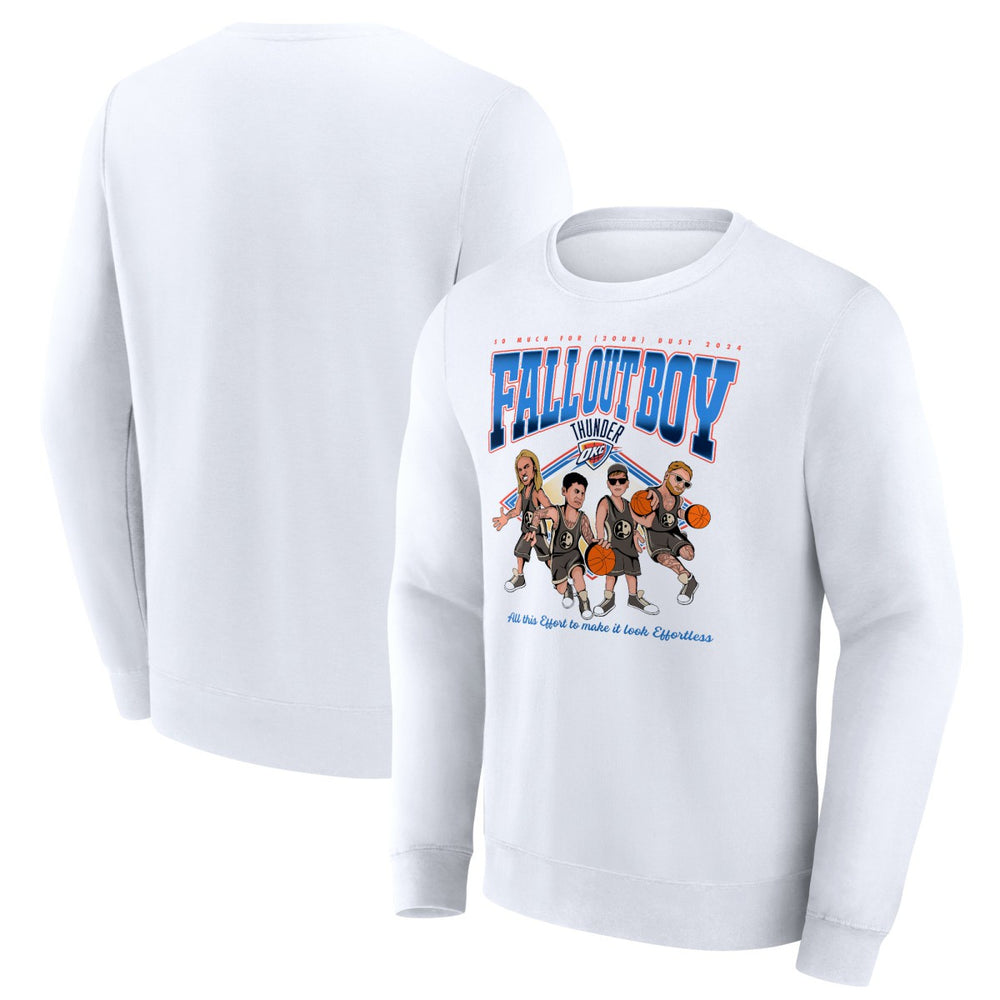 Fall Out Boy x Oklahoma City Thunder So Much For (2our) Dust Fleece Pullover Sweatshirt White - NBA