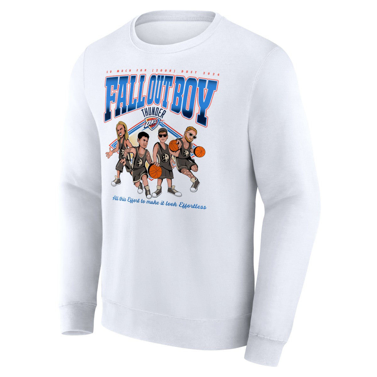 Fall Out Boy x Oklahoma City Thunder So Much For (2our) Dust Fleece Pullover Sweatshirt White - NBA