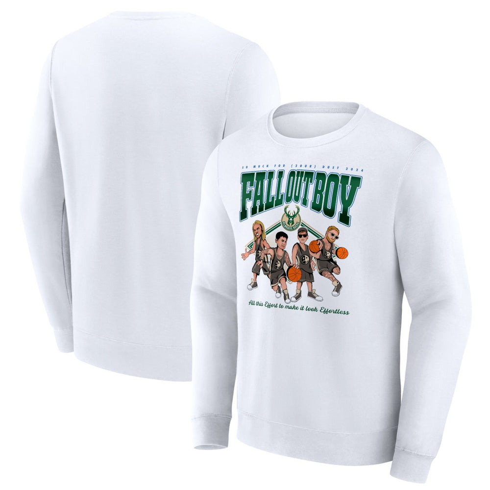 Fall Out Boy x Milwaukee Bucks So Much For (2our) Dust Fleece Pullover Sweatshirt White - NBA