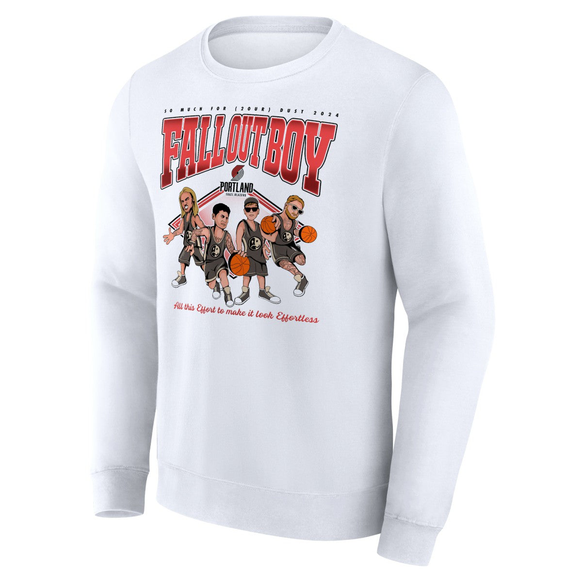 Fall Out Boy x Portland Trail Blazers So Much For (2our) Dust Fleece Pullover Sweatshirt White - NBA