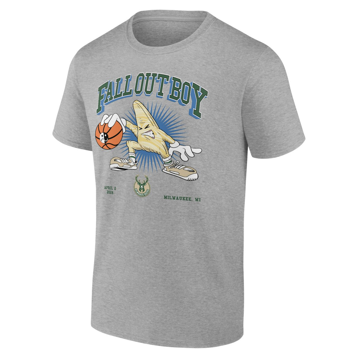 Fall Out Boy x Milwaukee Bucks So Much For (2our) Dust T-Shirt Gray - NBA