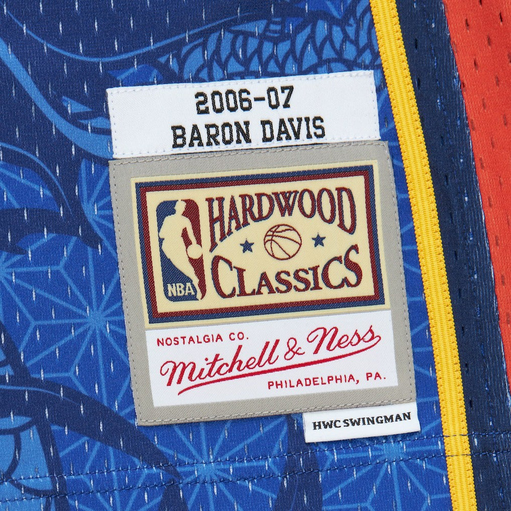 Baron Davis Golden State Warriors 2006/07 Hardwood Classics Asian Heritage 6.0 Swingman Throwback Player Jersey Royal - NBA