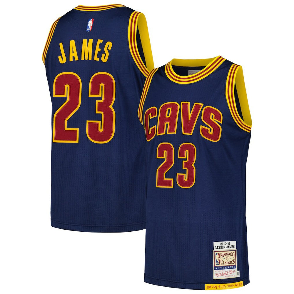 LeBron James Cleveland Cavaliers 2015/16 Hardwood Classics Authentic Jersey Navy - NBA