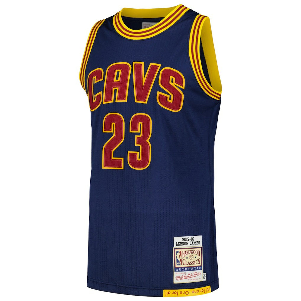 LeBron James Cleveland Cavaliers 2015/16 Hardwood Classics Authentic Jersey Navy - NBA