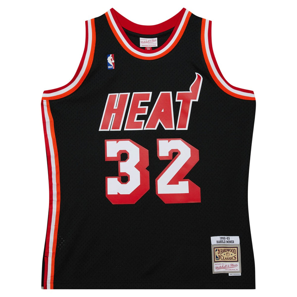 Harold Miner Miami Heat 1992/93 Hardwood Classics Swingman Throwback Jersey Black - NBA