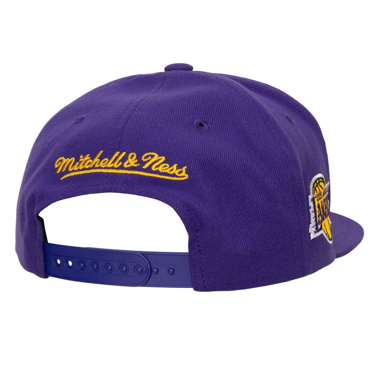 Los Angeles Lakers Retro Sport Color Block Script Snapback Hat White/Purple - NBA